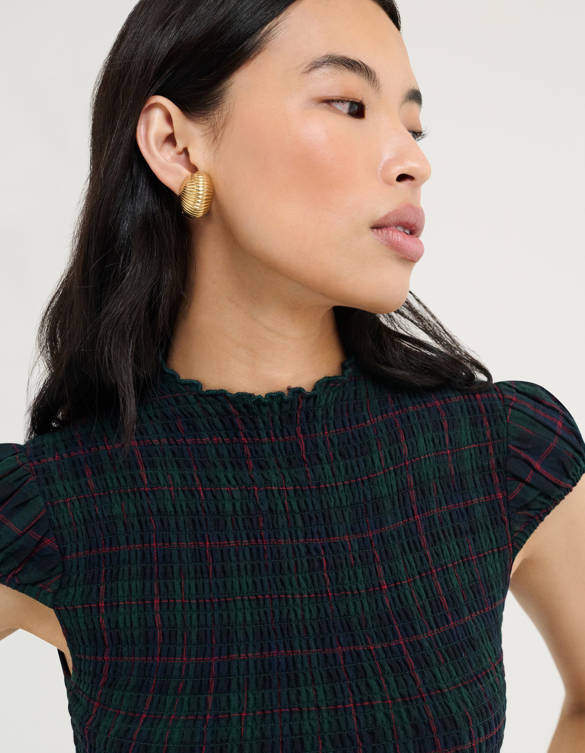Women's Barclay Mini Dress in Mulberry Tartan