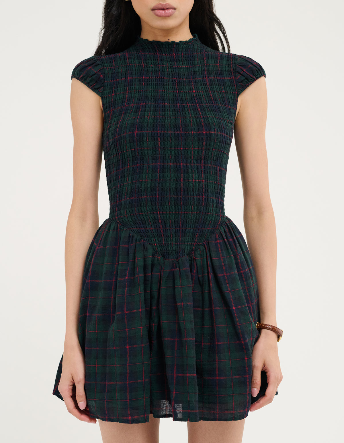 Women's Barclay Mini Dress in Mulberry Tartan