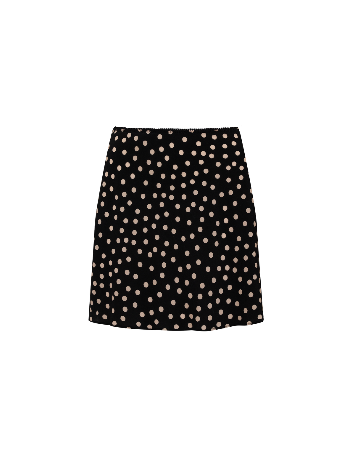 Silhouette Mini Skirt | Black Ditsy Dot