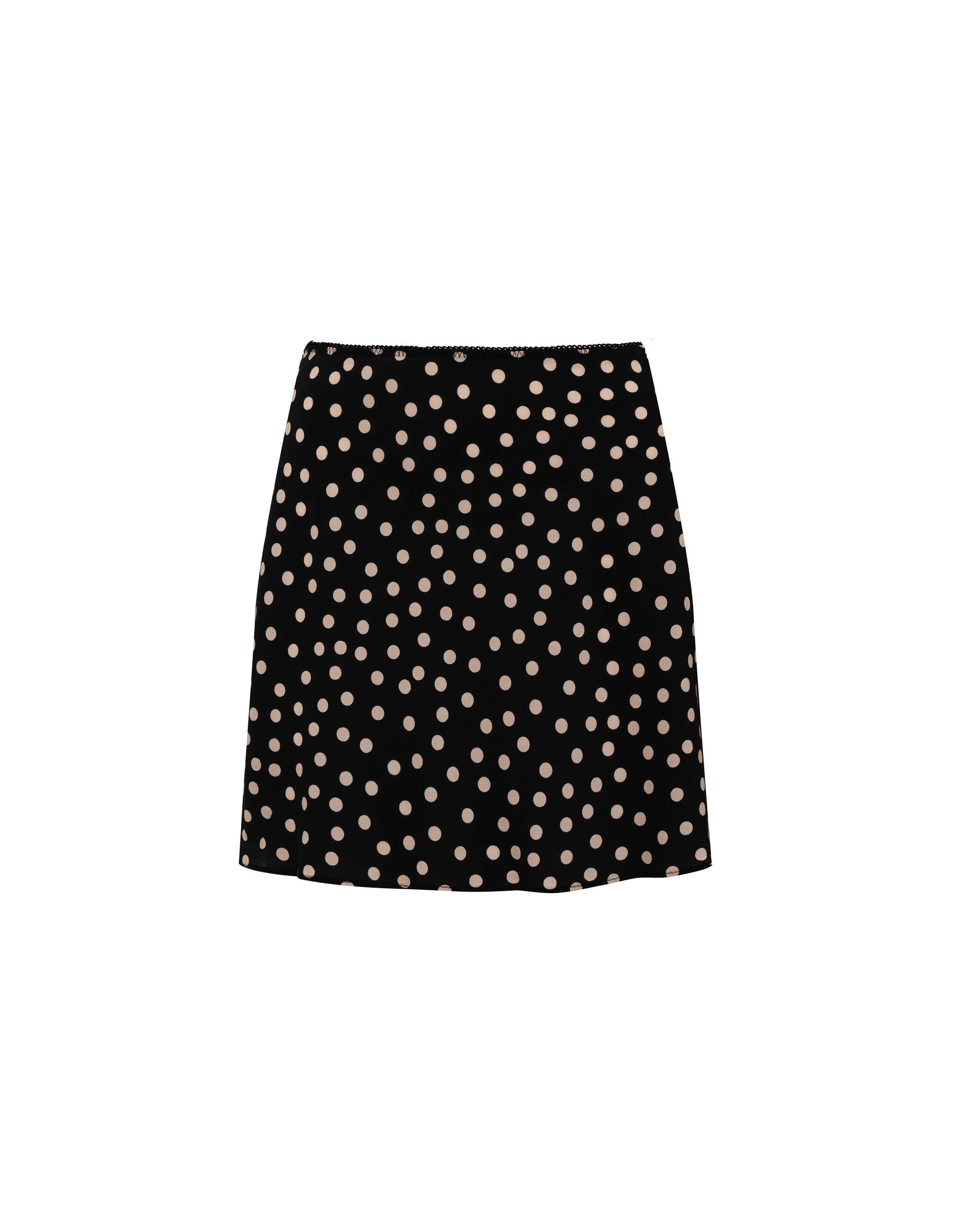 Silhouette Mini Skirt | Black Ditsy Dot