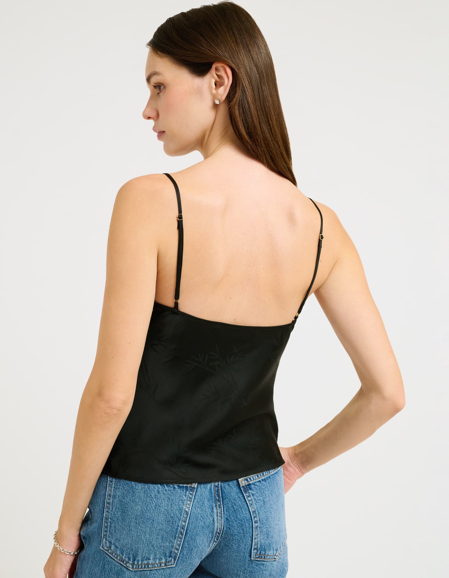  black jacquard cami top