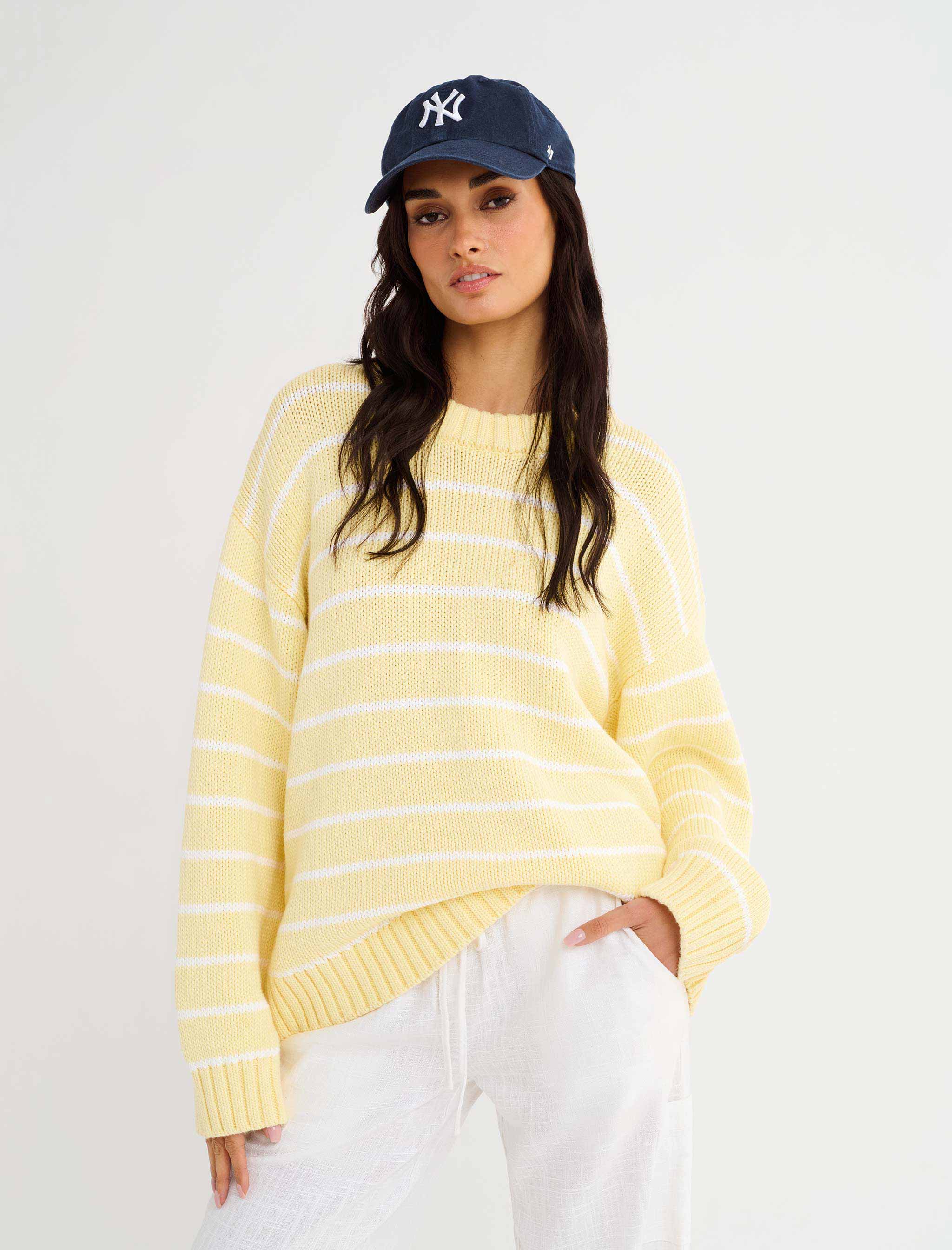Bayside Sweater | Banana Stripe – Rumored