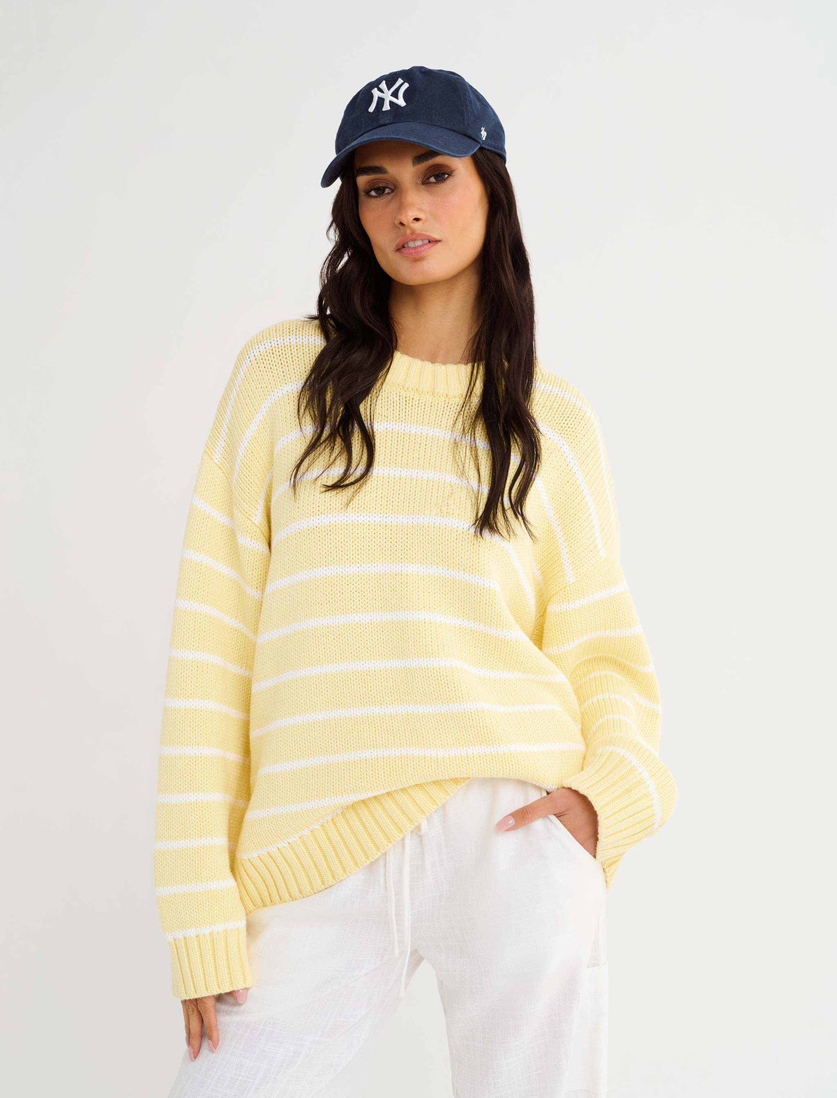 Bayside Sweater | Banana Stripe