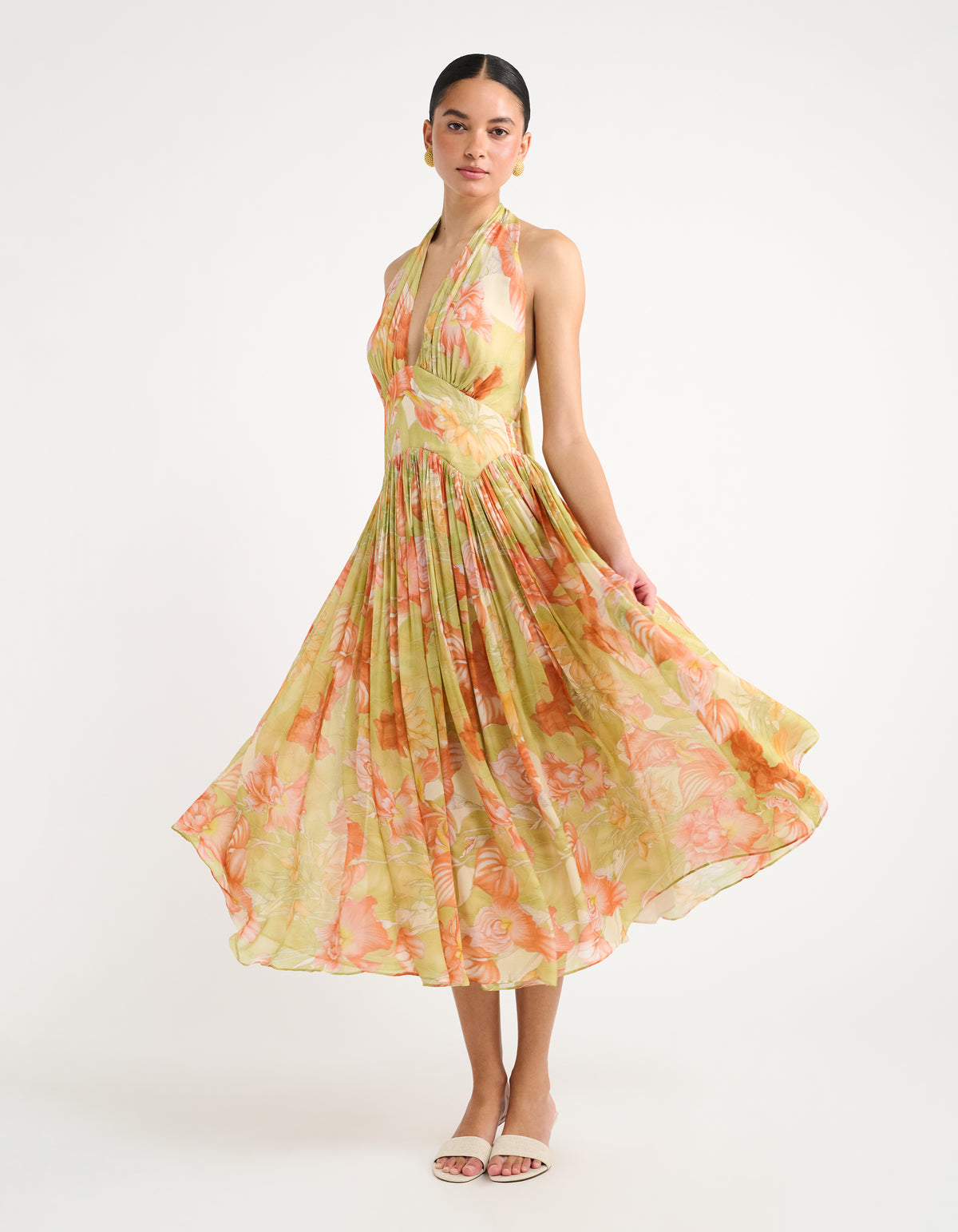 Boulevard Midi Dress | Botanical Sunrise