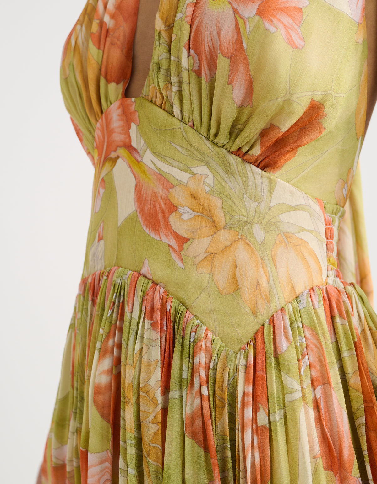 Boulevard Midi Dress | Botanical Sunrise