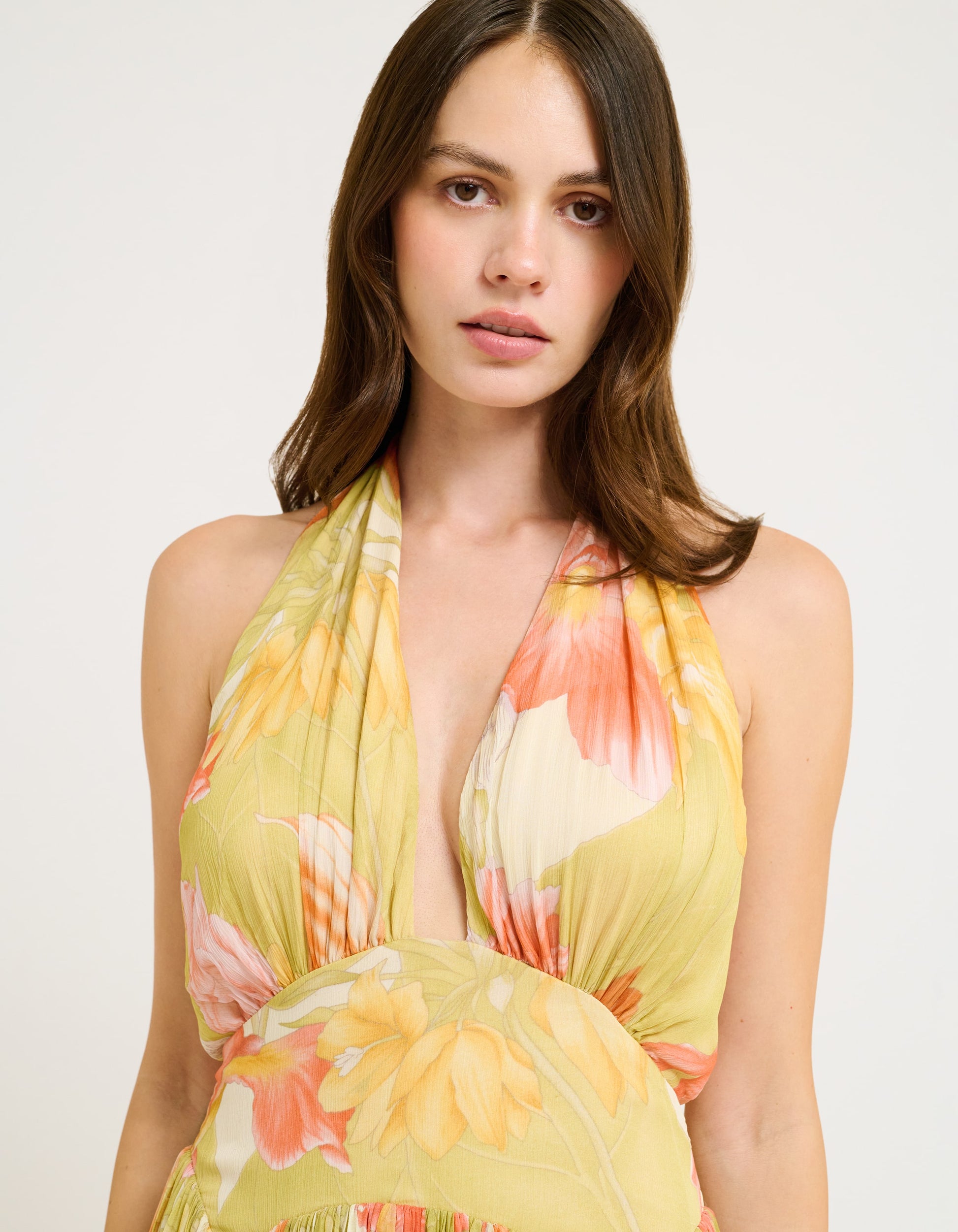 Boulevard Midi Dress | Botanical Sunrise