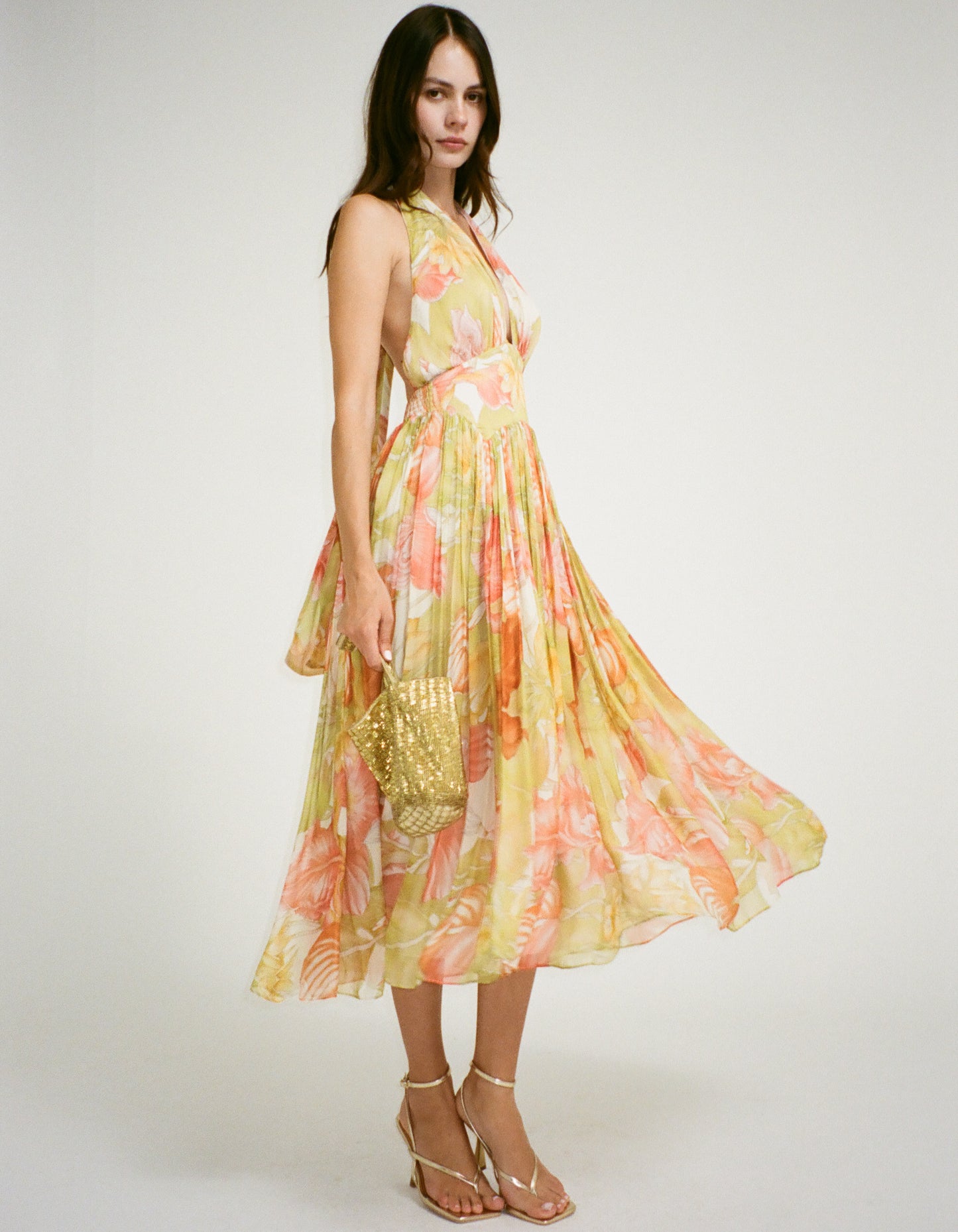 Boulevard Midi Dress | Botanical Sunrise