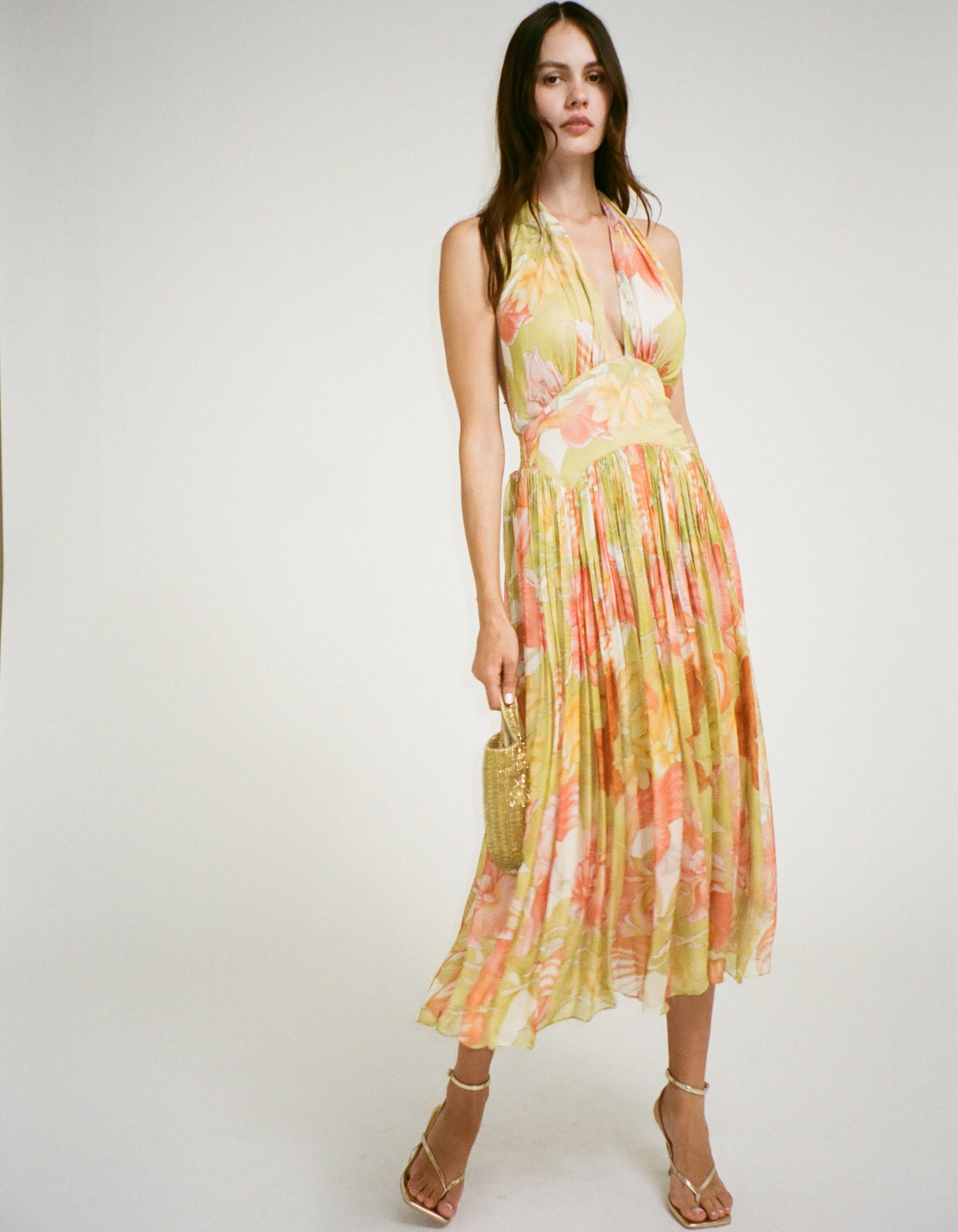 Boulevard Midi Dress | Botanical Sunrise