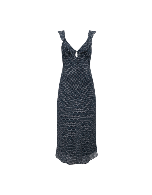 Butterfly Midi Dress | Mediterranean Tile