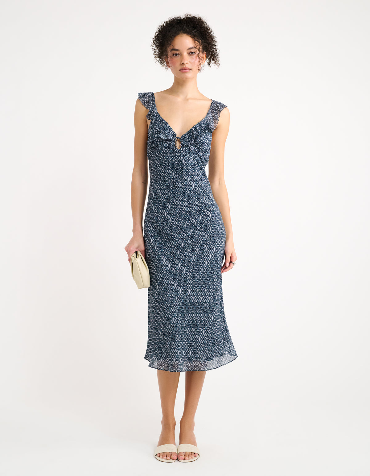 Butterfly Midi Dress | Mediterranean Tile