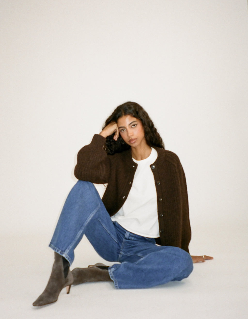 Cabin Cardigan Espresso Heather