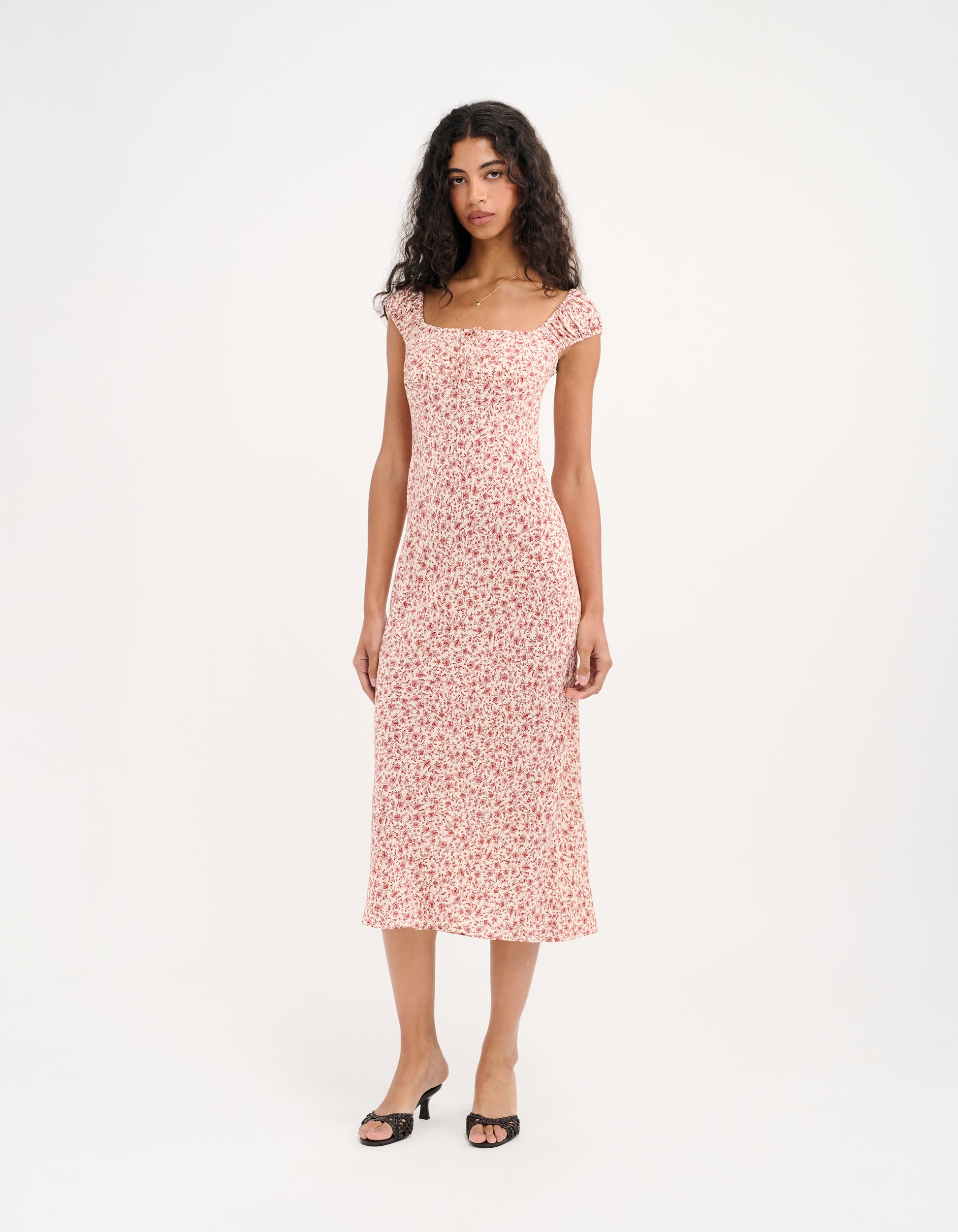 tea dresses midi Boden Women's Heidi Jersey Midi Tea Dress in Blue