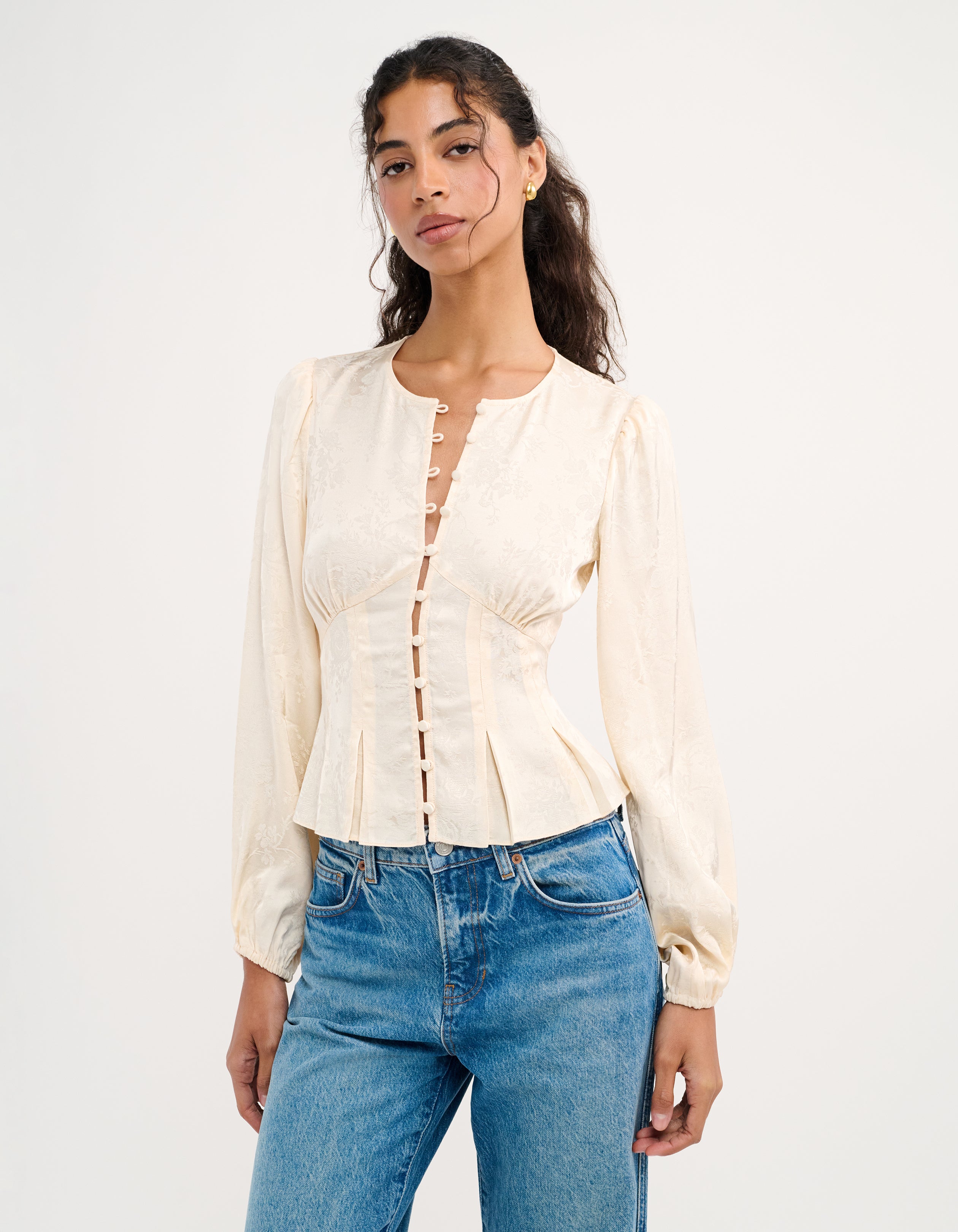Clover Blouse in Ivory | Shop Women's Special Occassion Tops