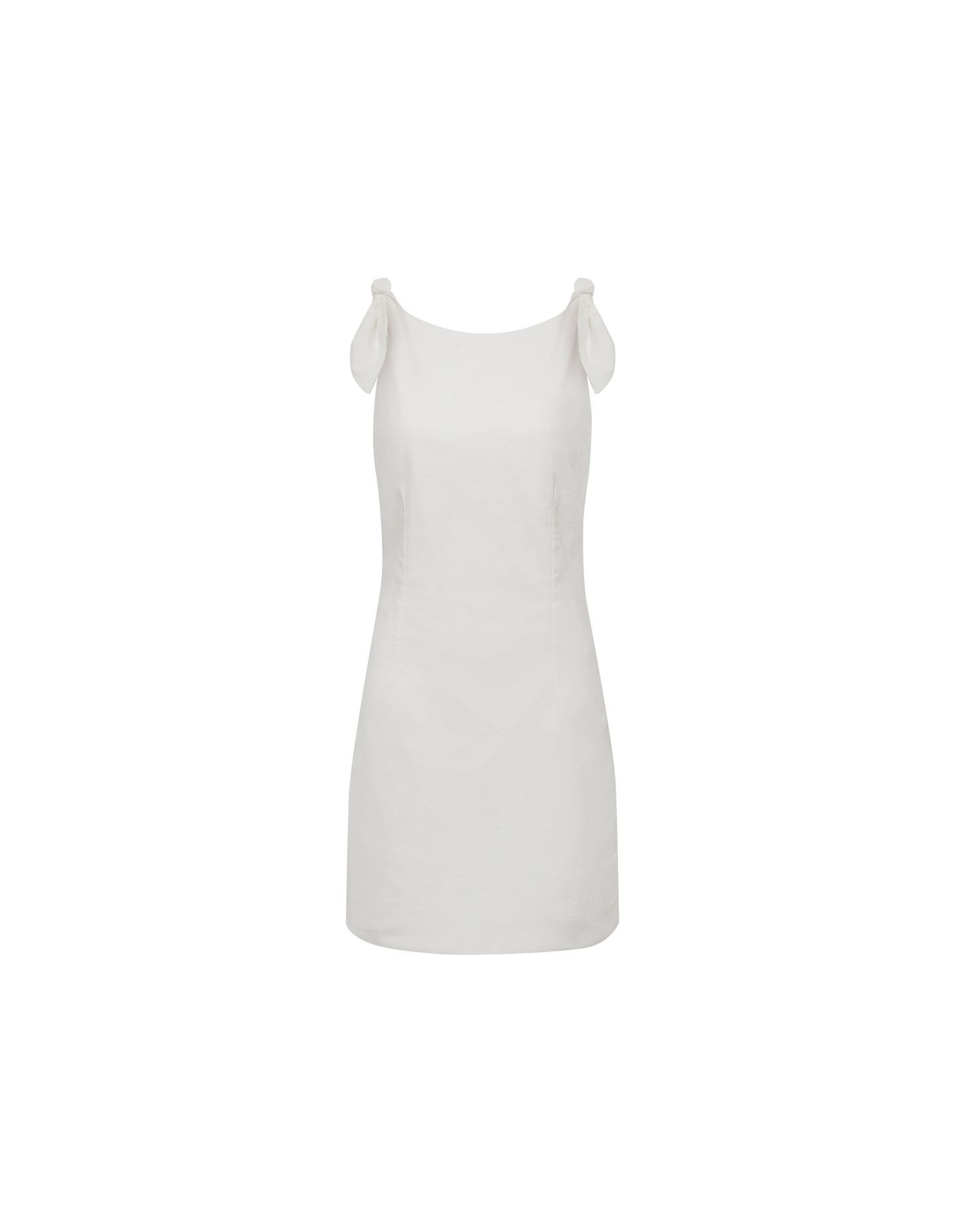 Coastal Mini Dress | White Linen - Mini Dress