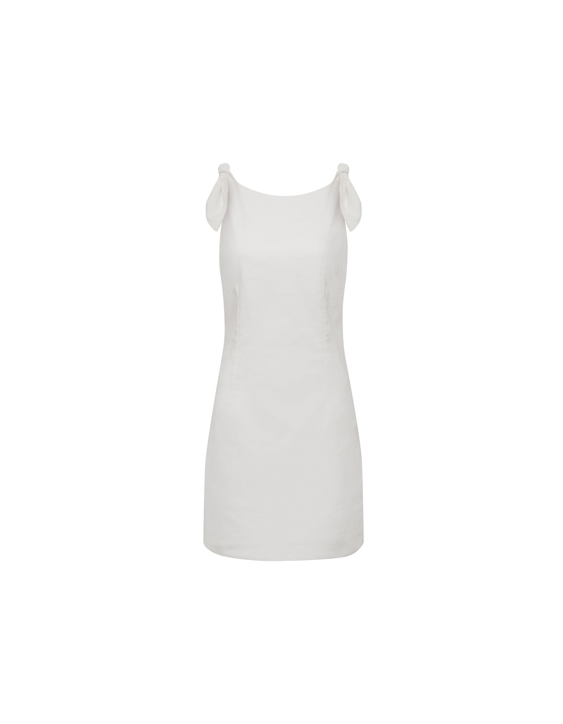 Coastal Mini Dress | White Linen - Mini Dress
