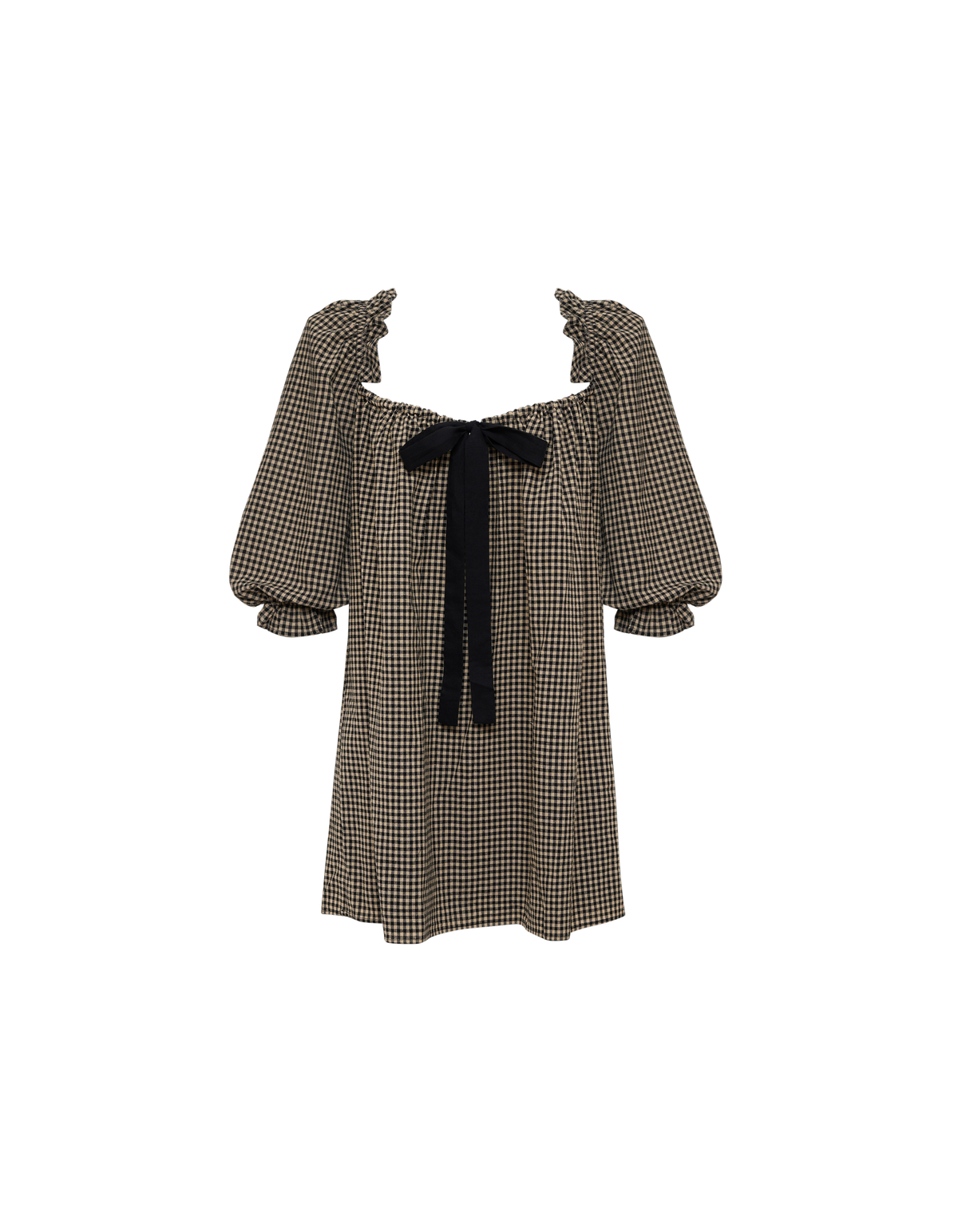 Darling Mini Dress | Black Gingham - Mini Dress