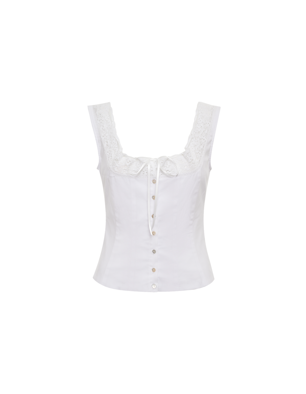 Decolletage Top | White