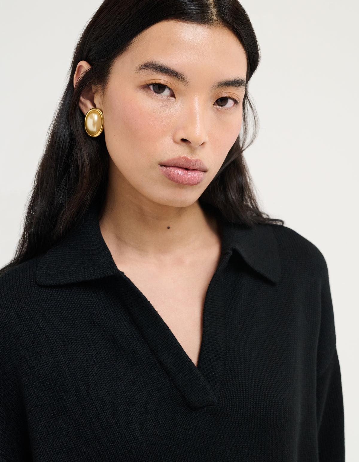 Vneck Open Collar