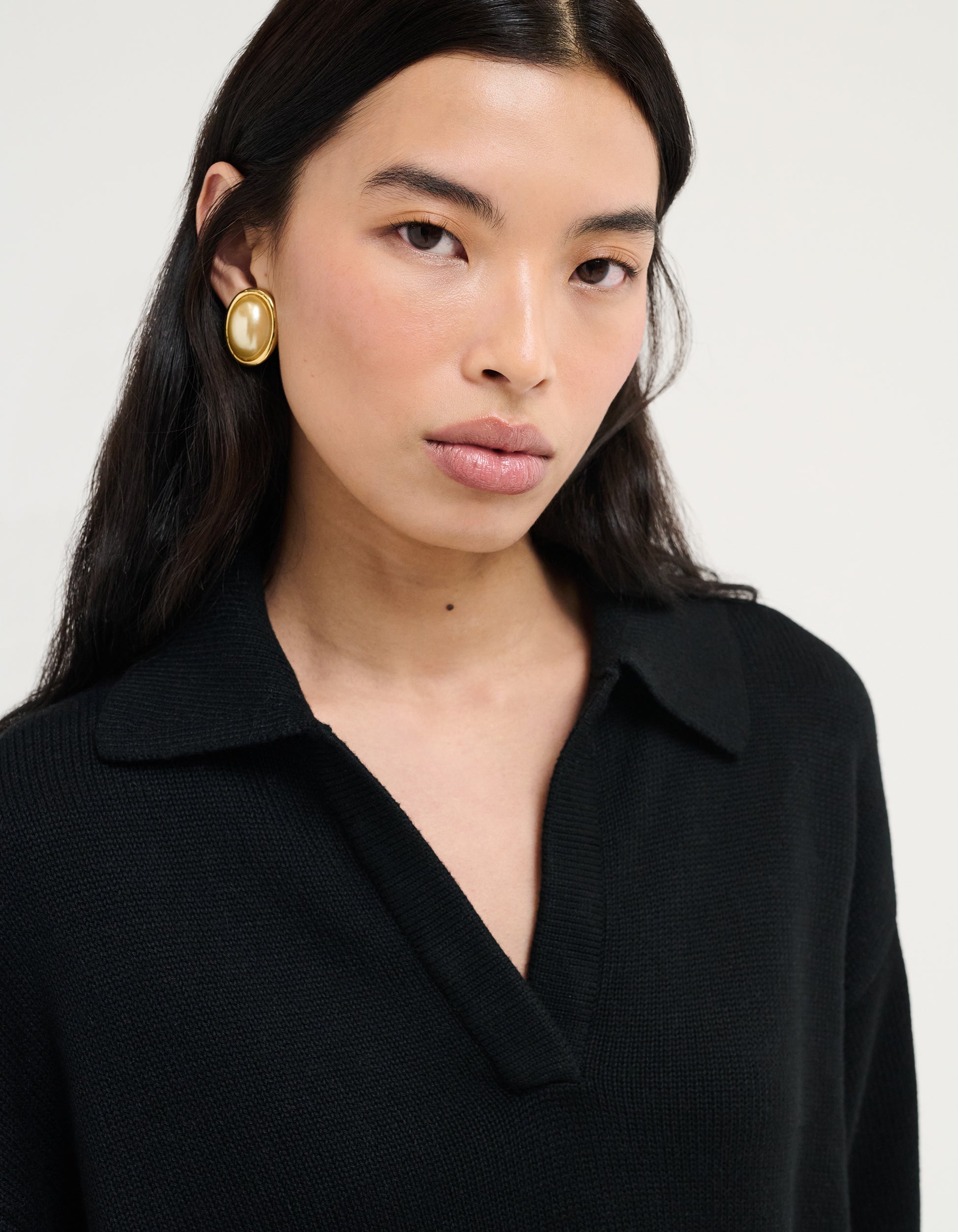 Vneck Open Collar