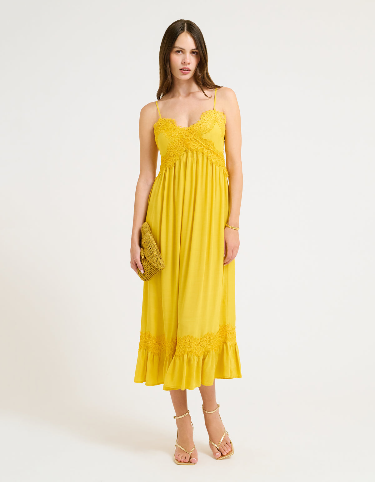 Driftlace Midi Dress | Marigold