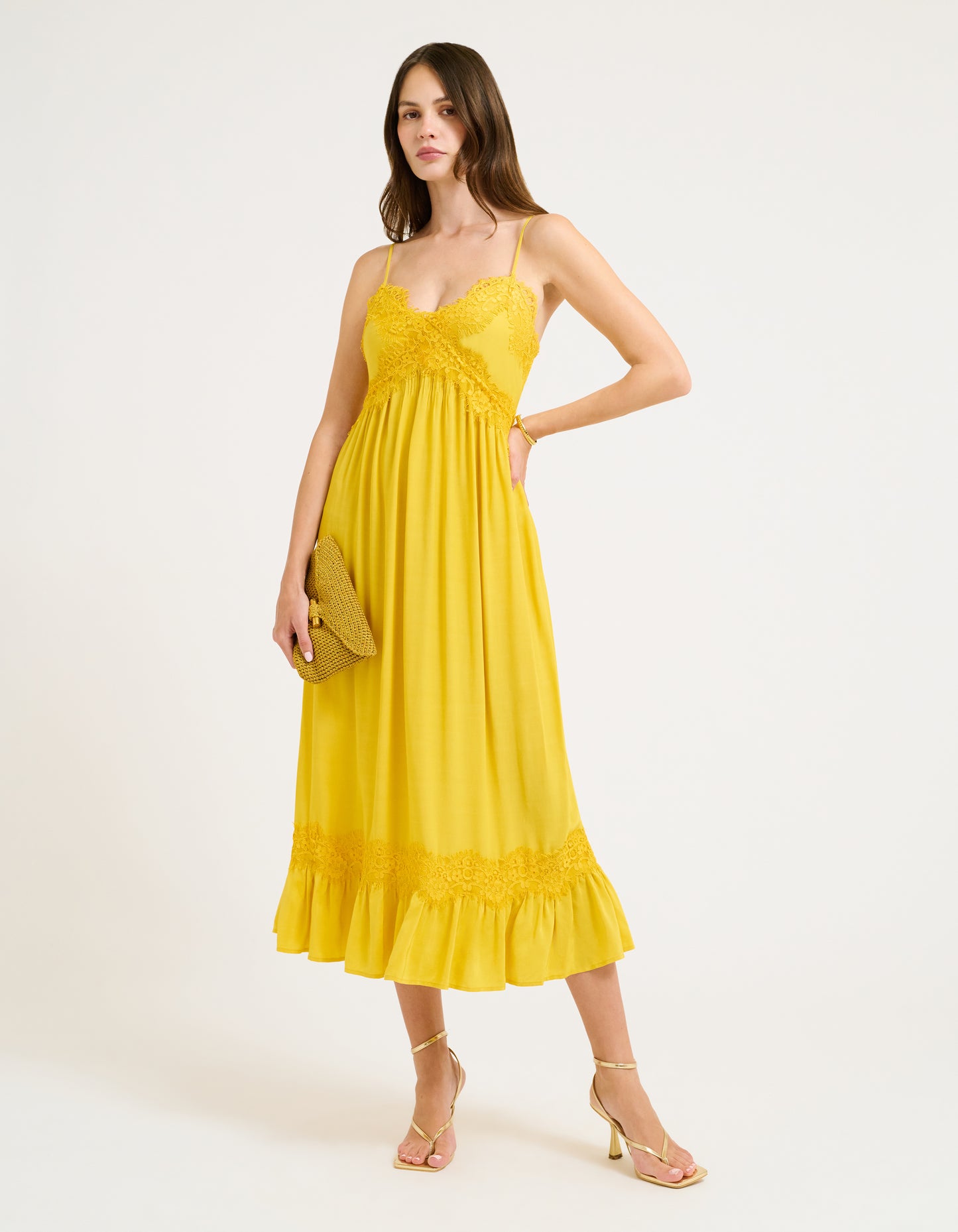 Driftlace Midi Dress | Marigold