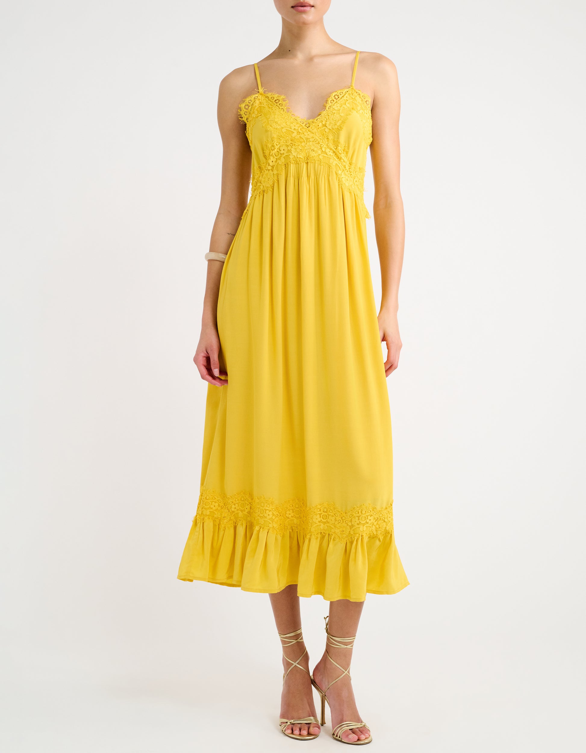 Driftlace Midi Dress | Marigold | Size M | Rumored Clothing Driftlace Midi Dress | Marigold | Size M | Rumored Clothing