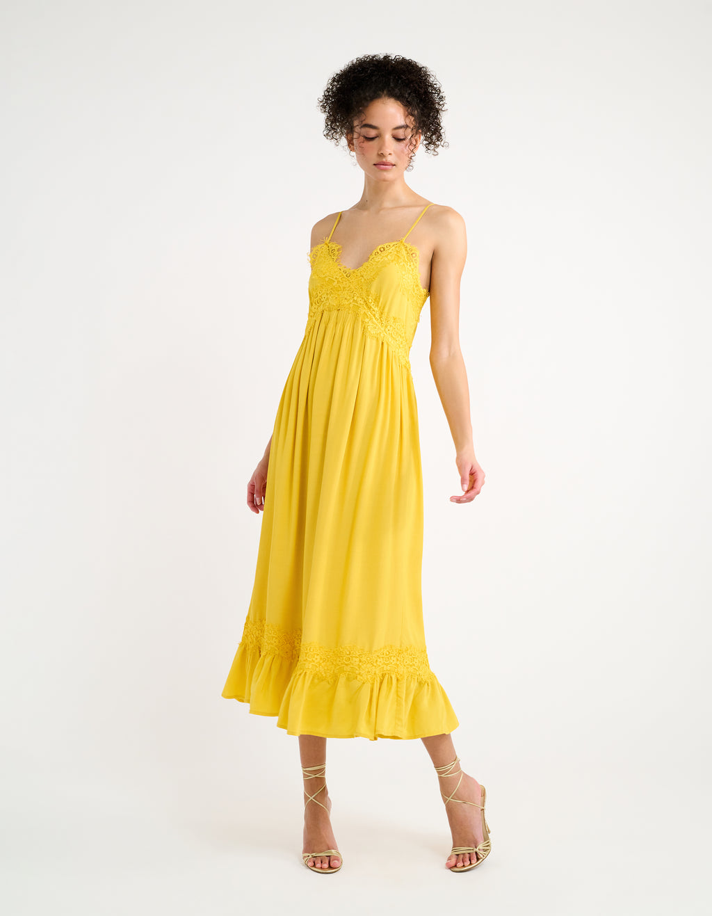 Driftlace Midi Dress Marigold
