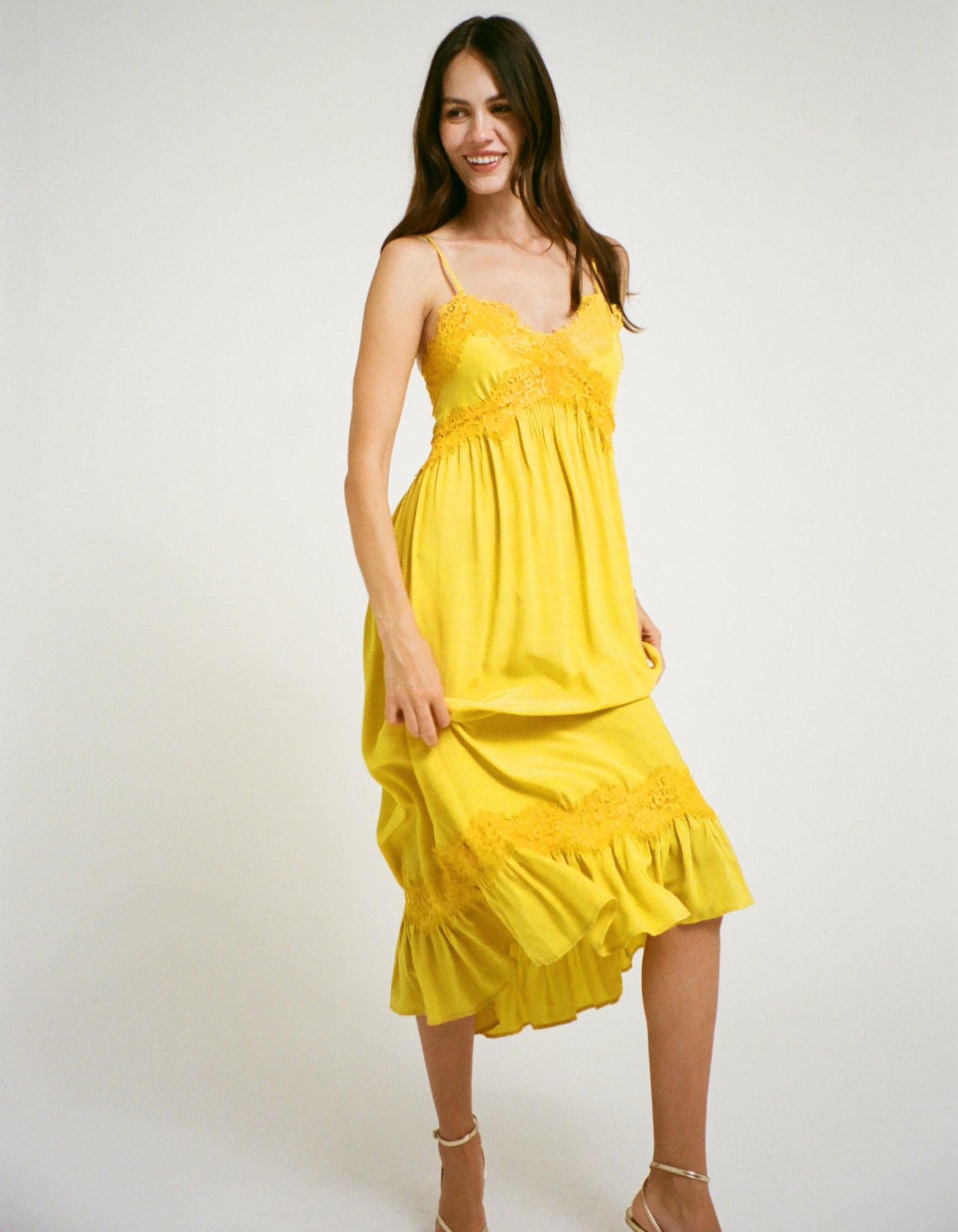 Driftlace Midi Dress | Marigold