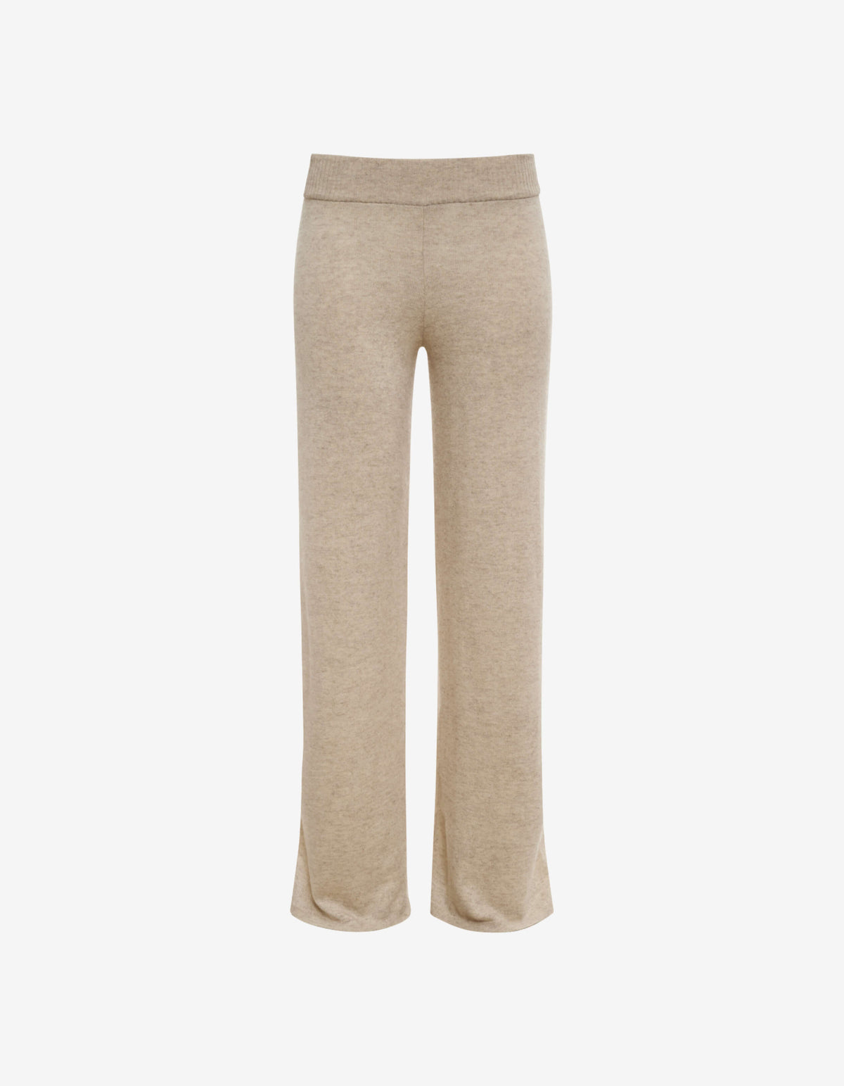 Elastic waistband Mid rise Straight leg Pant