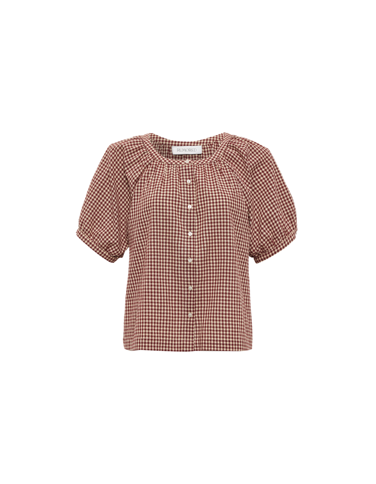 Eden Prairie Blouse | Barn Red Gingham