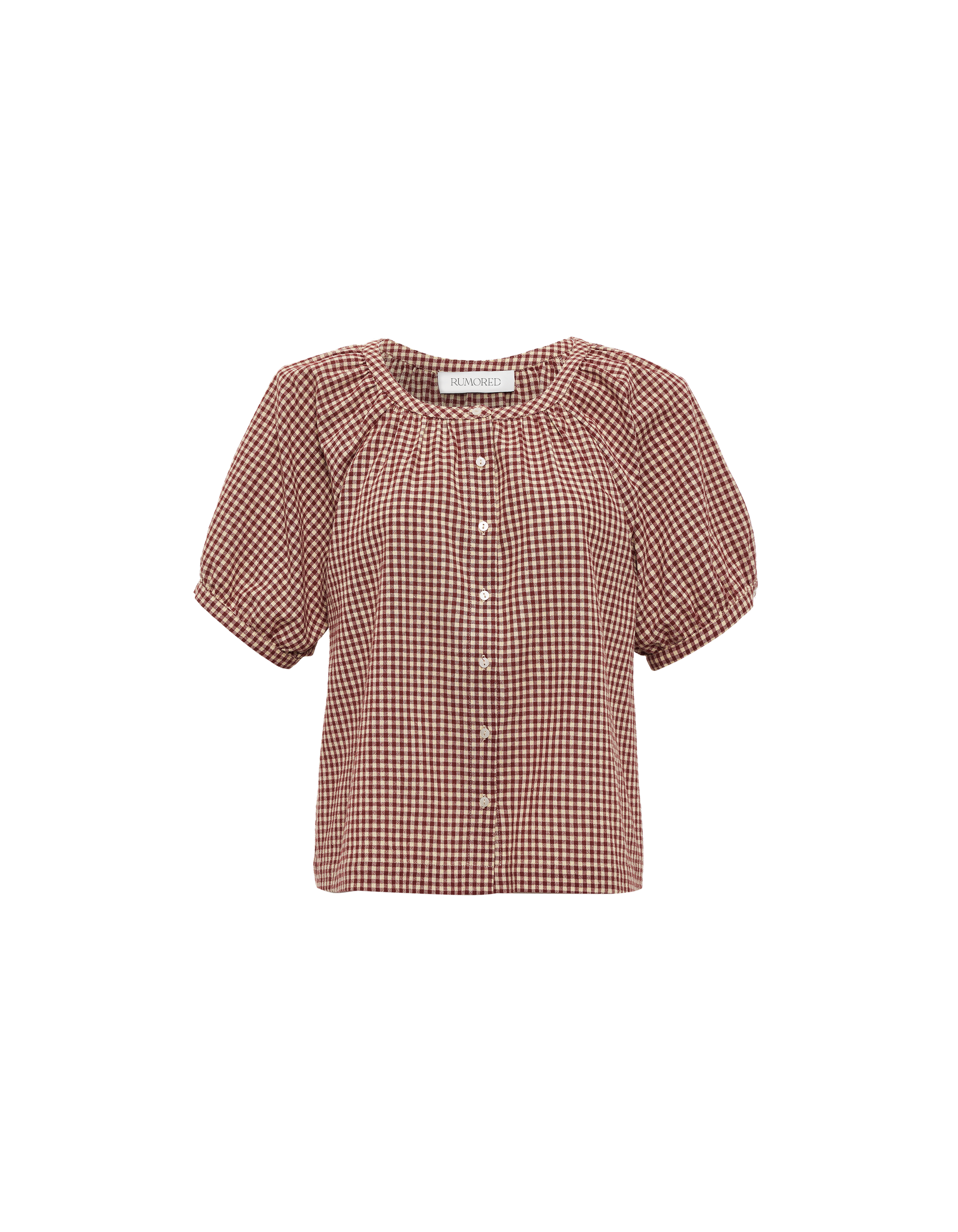 Eden Prairie Blouse | Barn Red Gingham