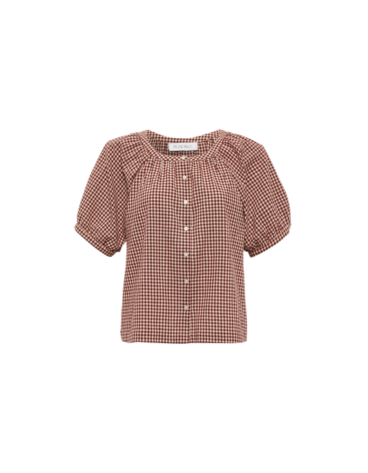 Eden Prairie Blouse | Barn Red Gingham