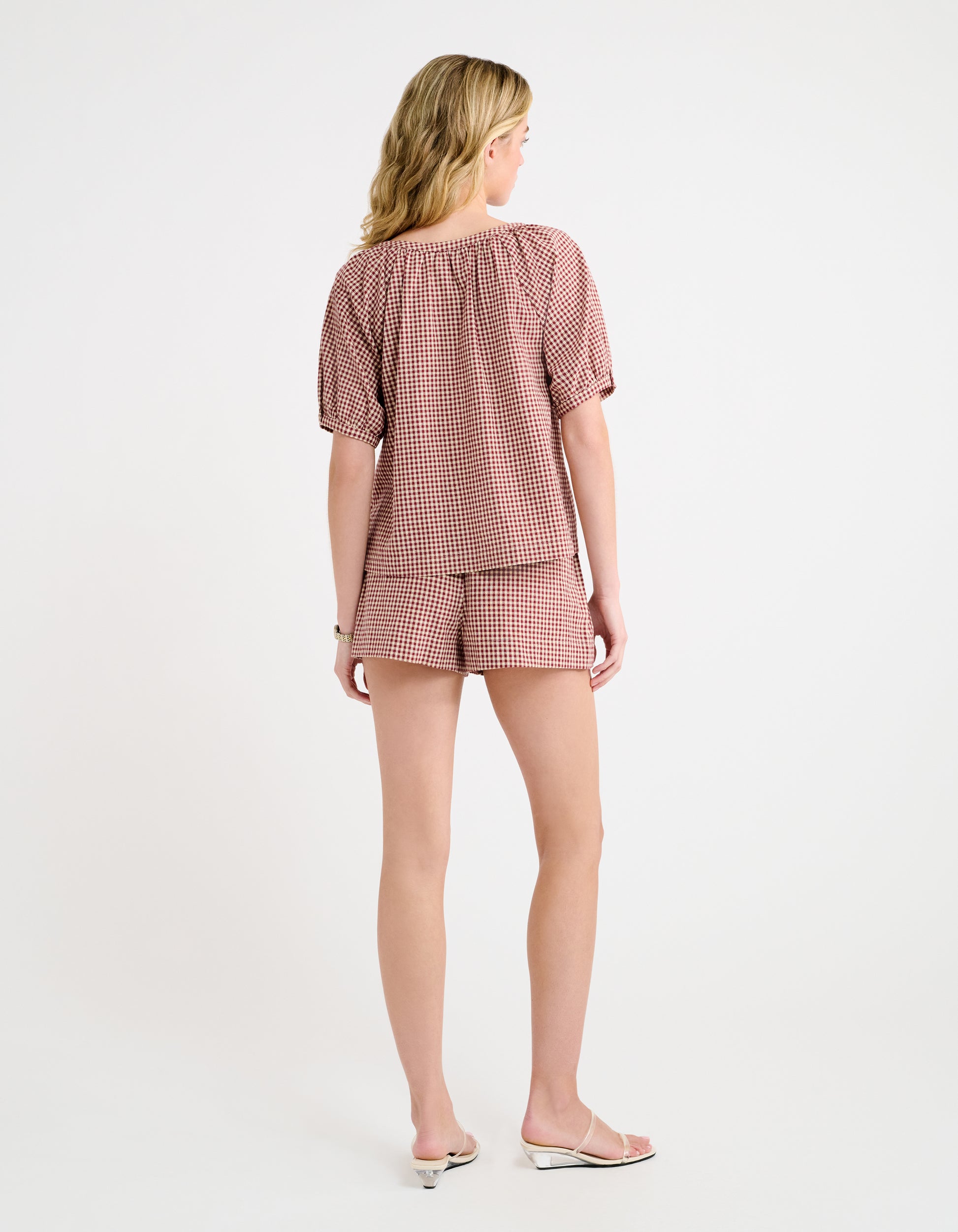 Eden Prairie Blouse | Barn Red Gingham