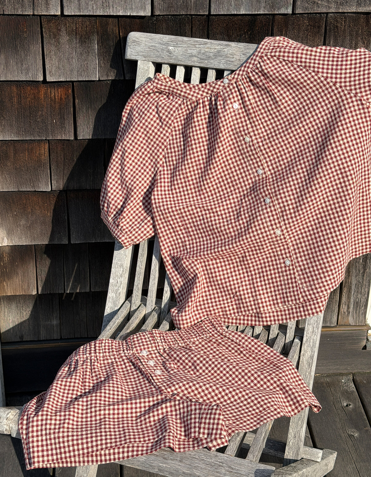 Eden Prairie Blouse | Barn Red Gingham