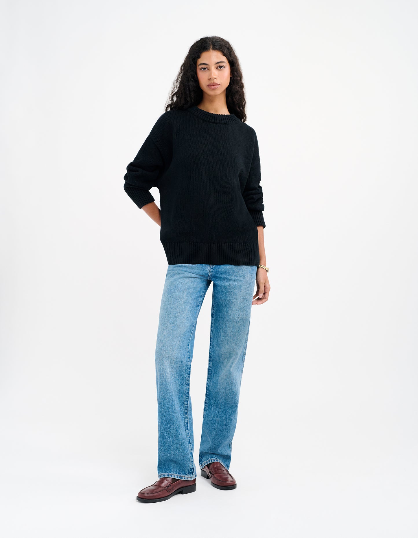 Fair Isle Sweater | Black