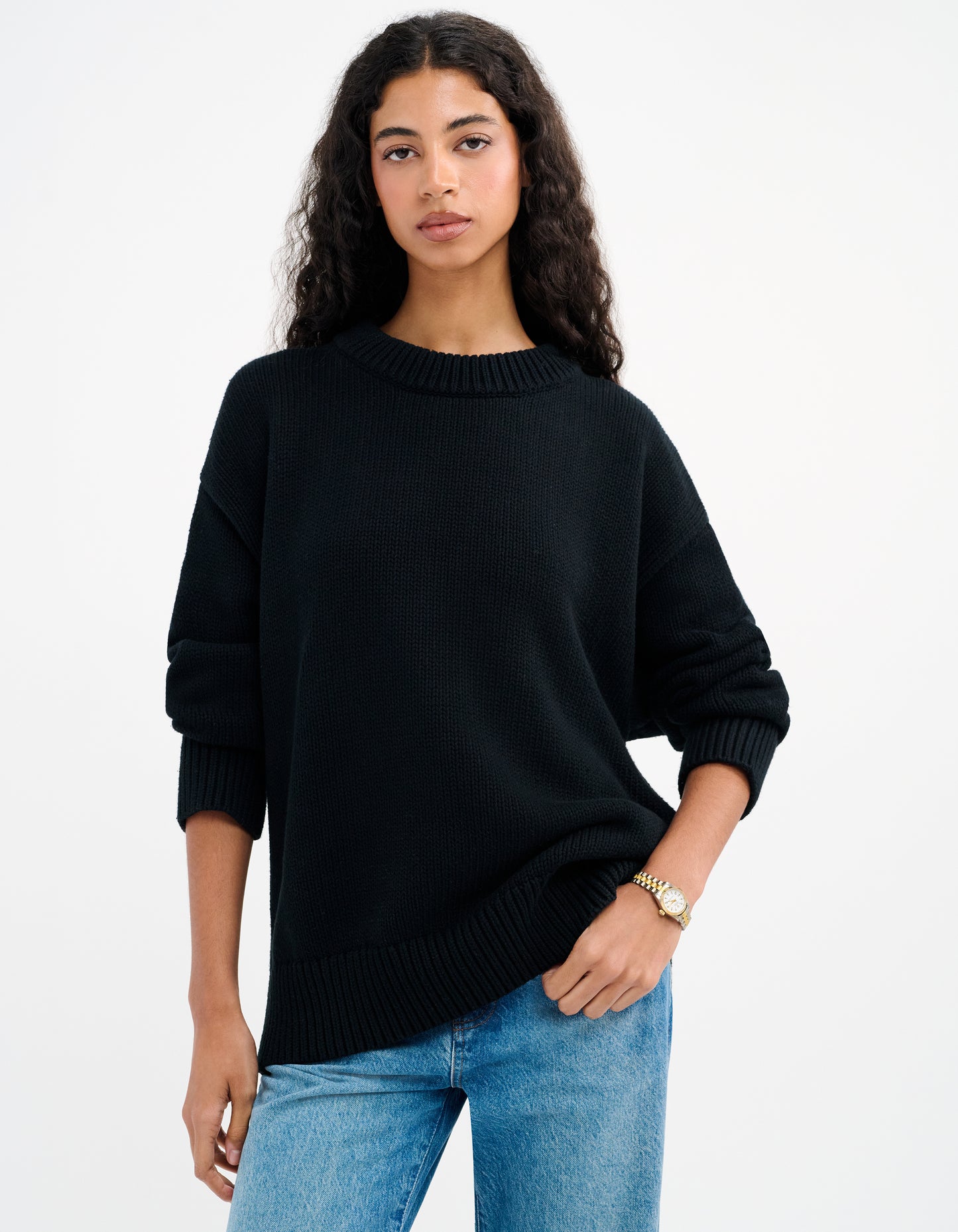 Fair Isle Sweater | Black