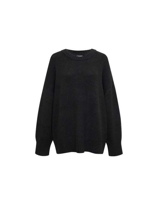 Fair Isle Sweater | Washed Blac