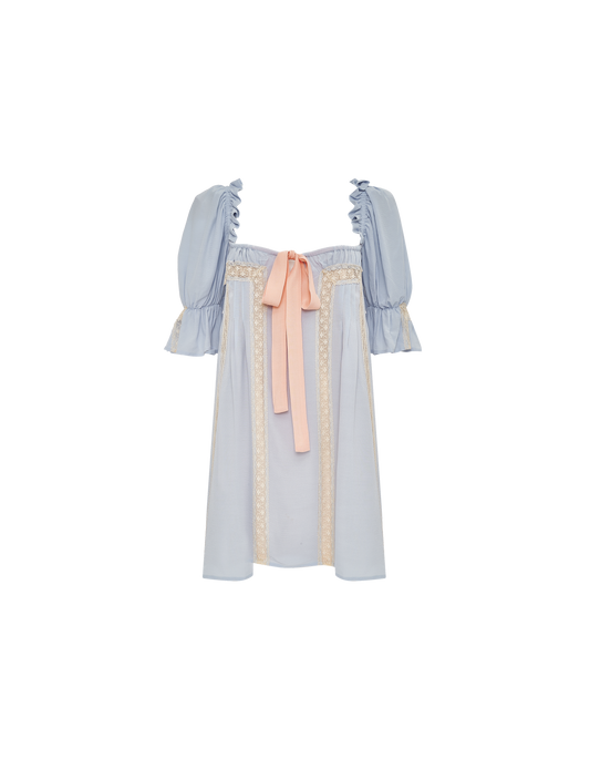 Heirloom Mini Dress in French Blue