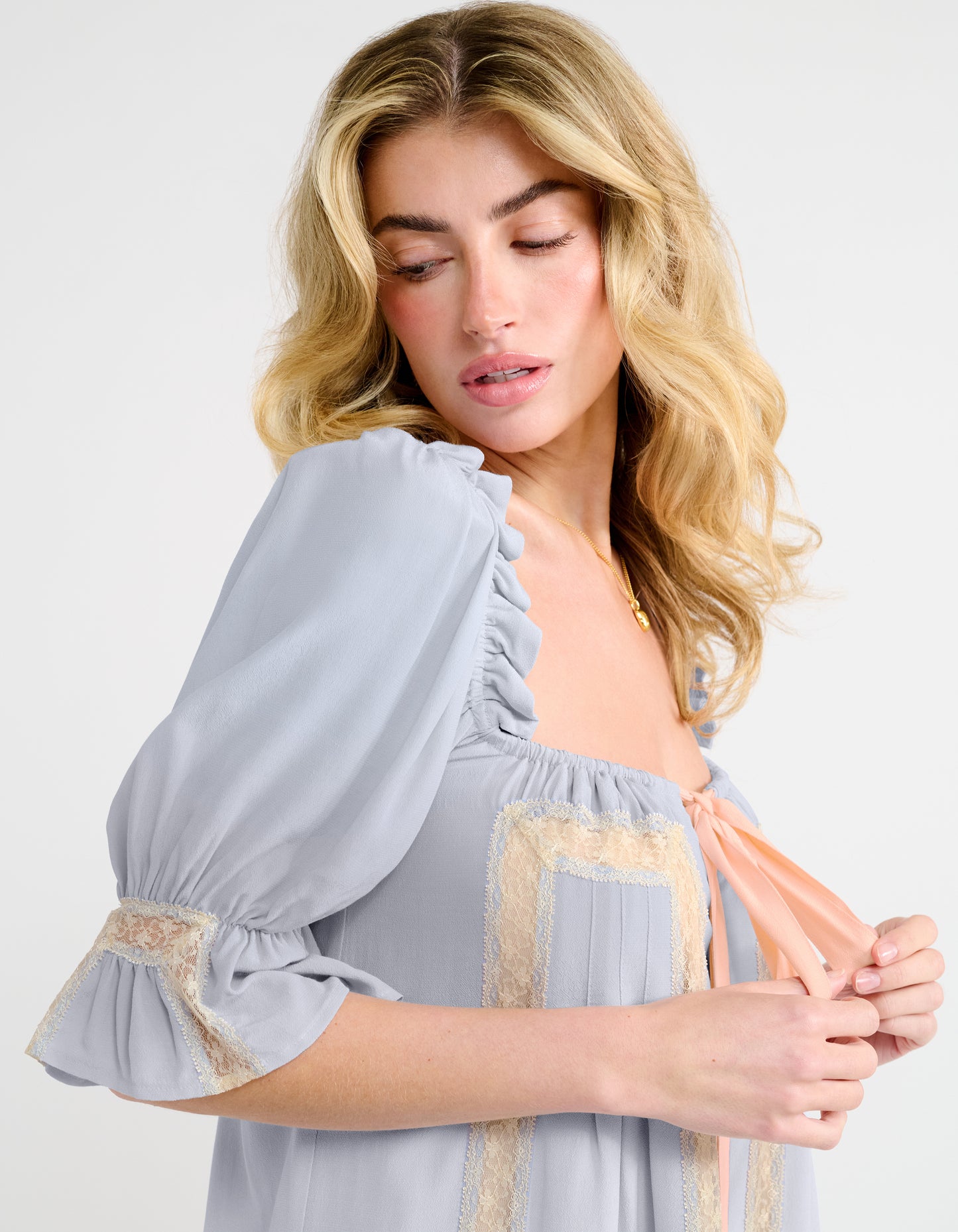 Heirloom Mini Dress in French Blue