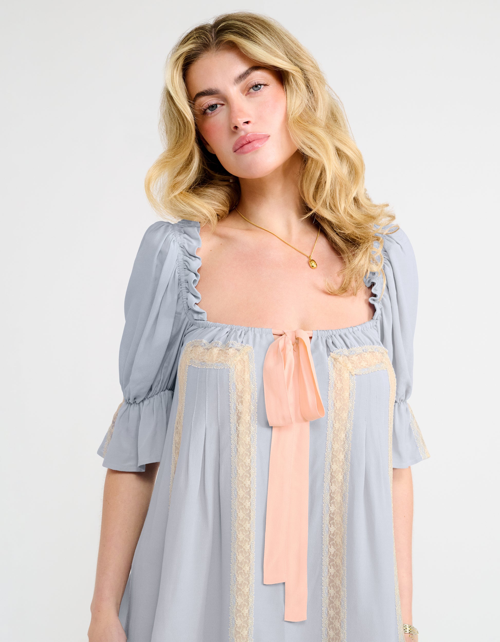 Heirloom Mini Dress in French Blue