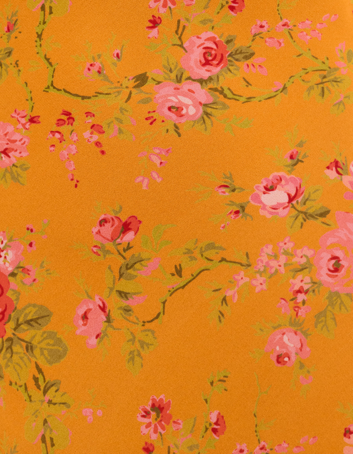 Tangerine Bloom Floral Print