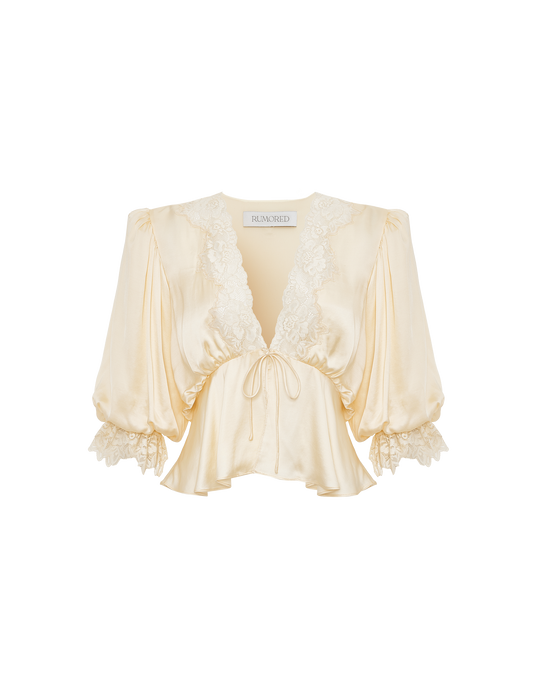 Honey Blouse in Custard