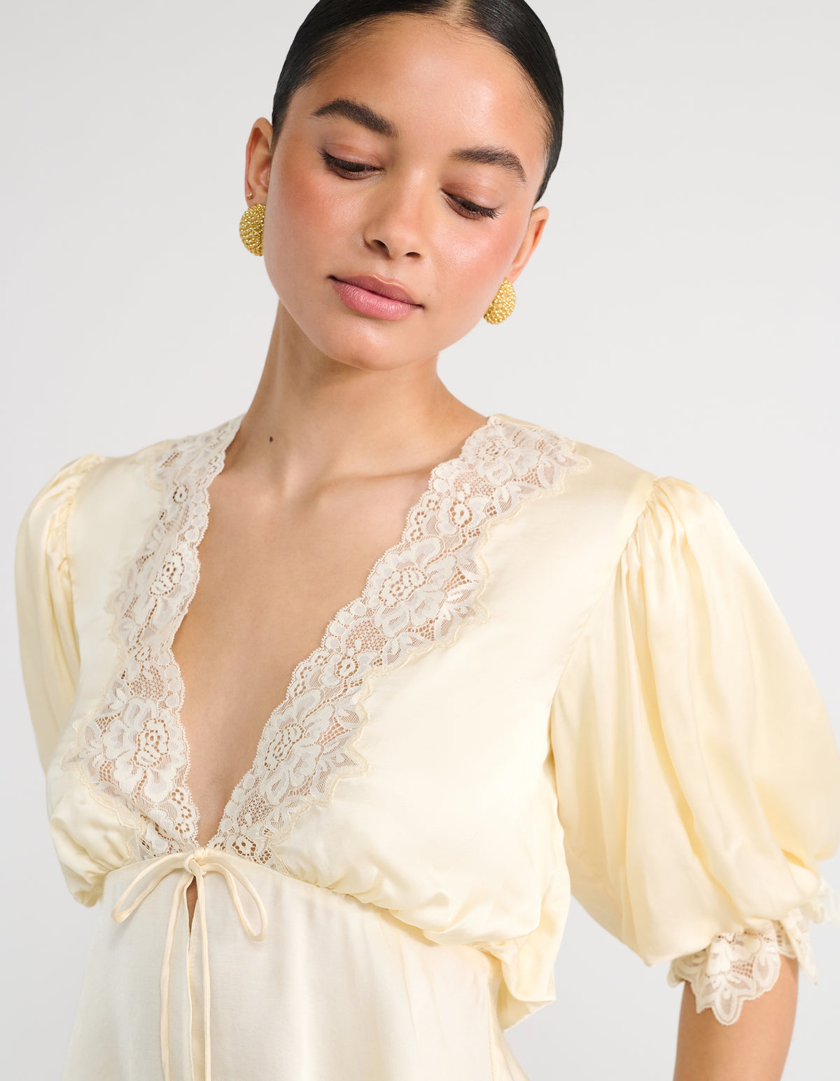 Honey Blouse in Custard