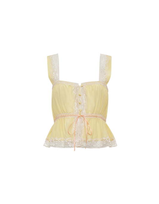 Keepsake Top in Custard