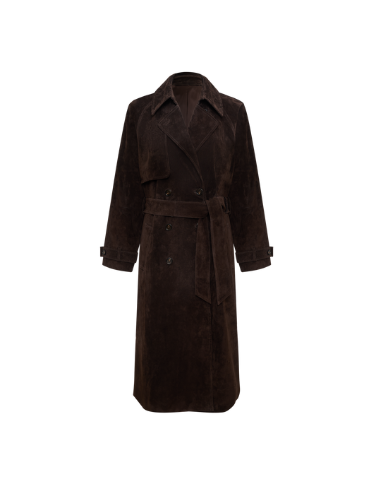 Kennedy Trench | Espresso Suede Jacket