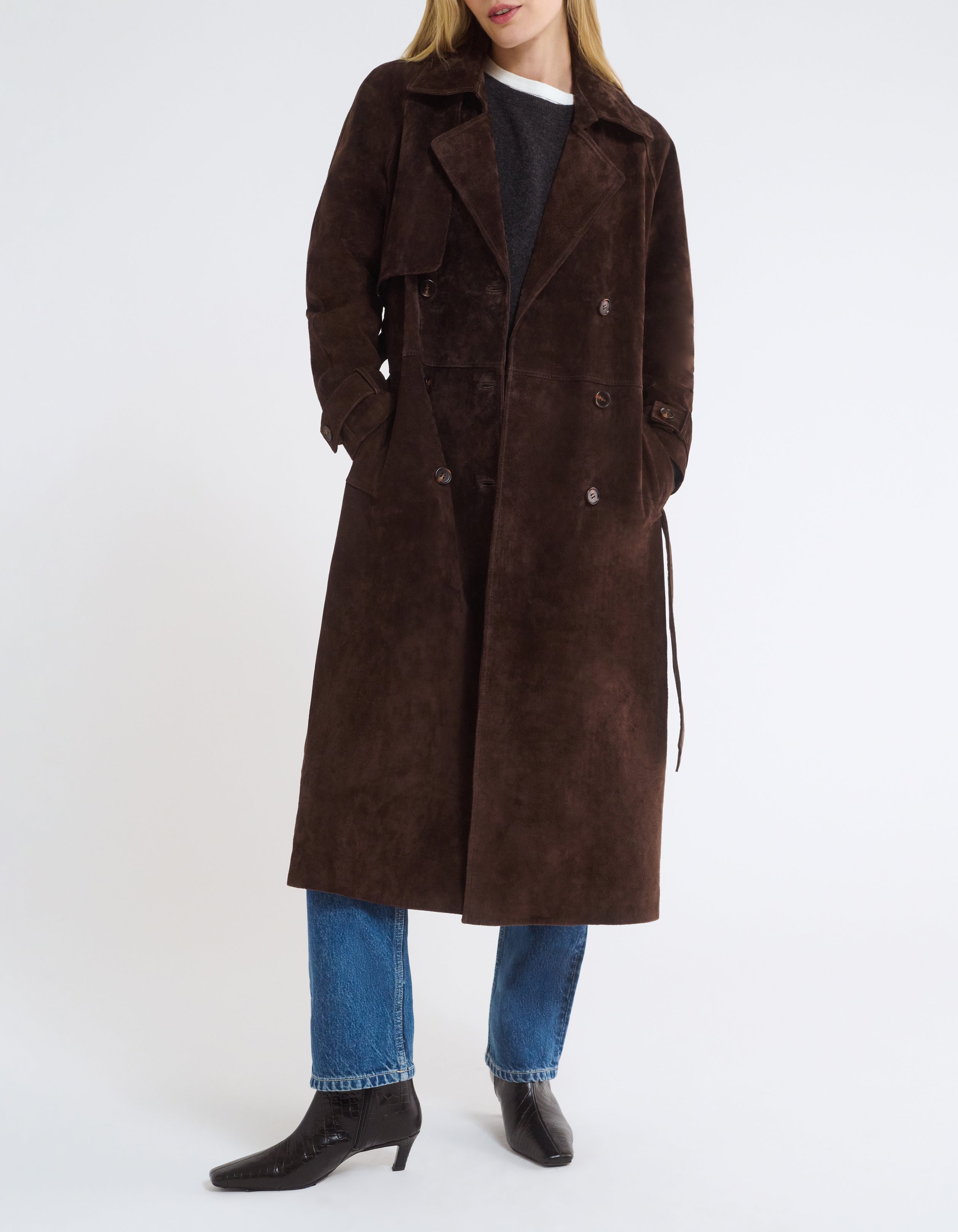 Kennedy Trench | Espresso Suede – Rumored