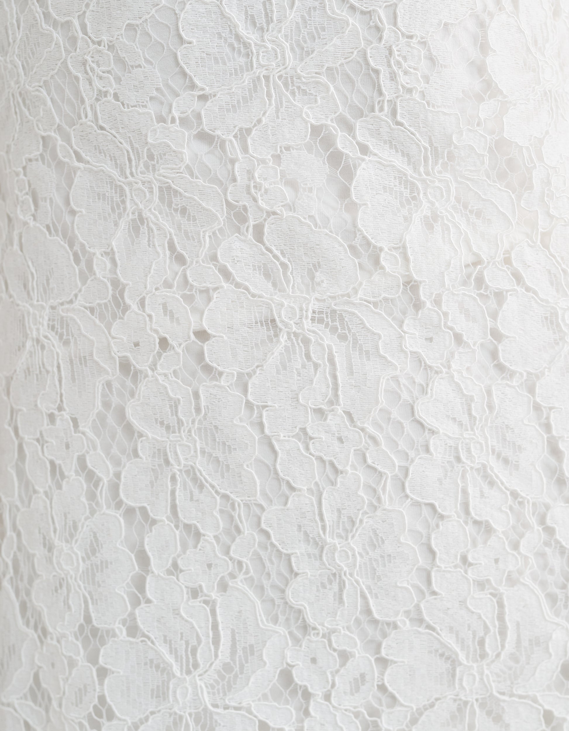 White floral lace up close