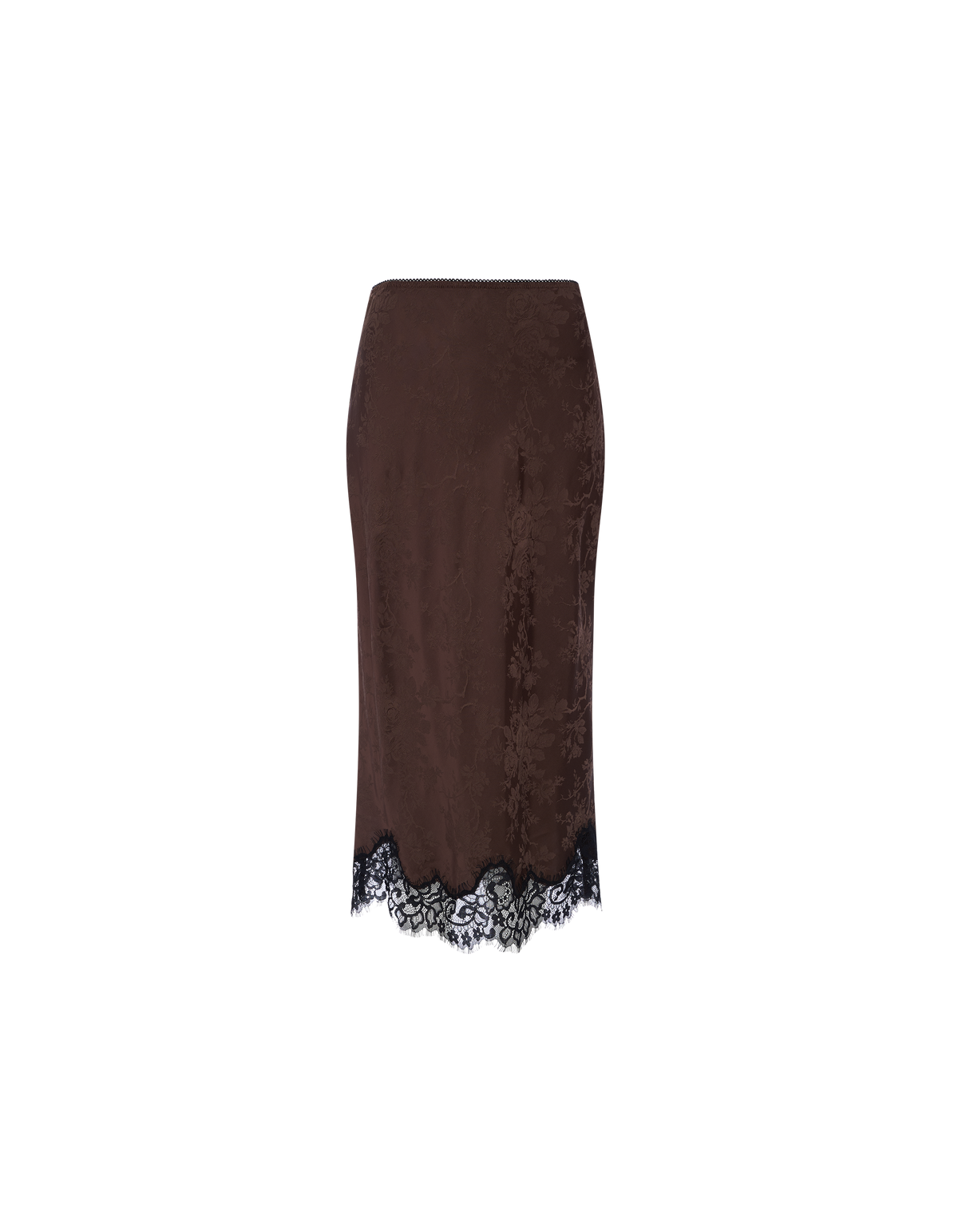 Lady Lace Midi Skirt | Espresso Jacquard