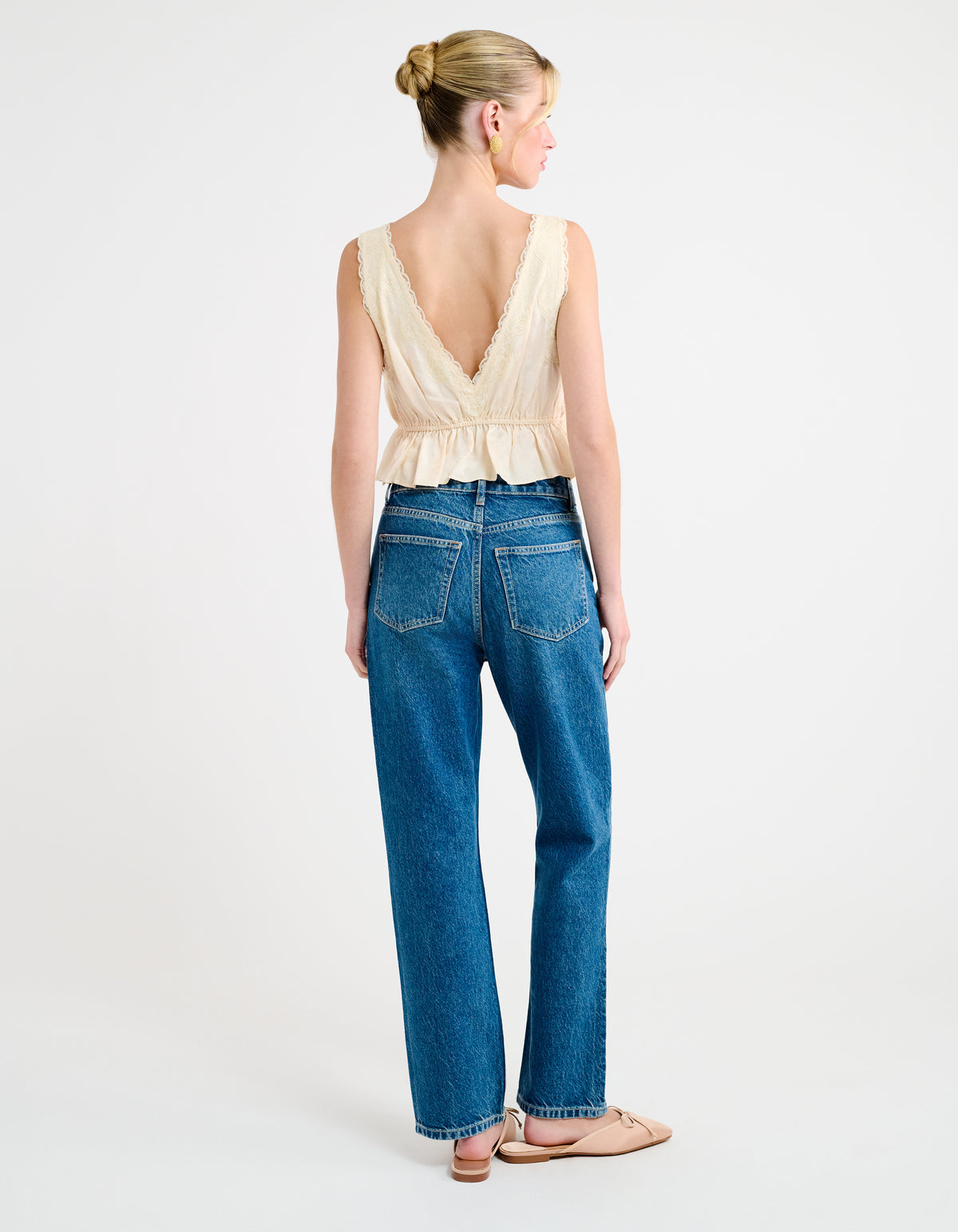 Lady Lace Top | Ivory Jacquard