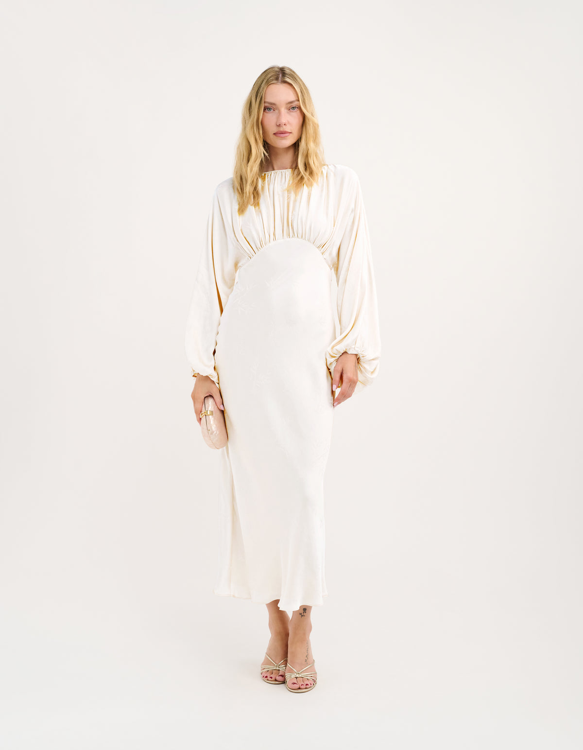 Memoire Midi Dress | Ivory Bamboo